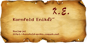 Kornfeld Enikő névjegykártya