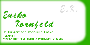 eniko kornfeld business card