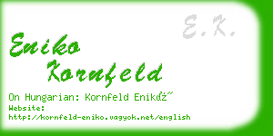 eniko kornfeld business card